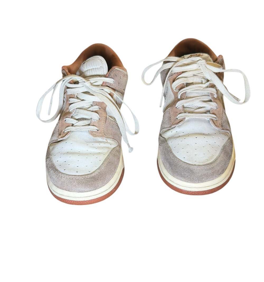 Nike Dunk Low Womens 9 Sail Tan Suede Gum Sole Sneakers DD1390-100